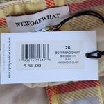 We Wore What Yellow Plaid Shorts NWT Size 26 Plaid High Waist Shorts Photo 8