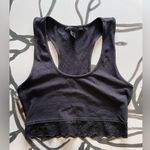Forever 21  Black Lace Trim Crop Tank Top Bralette Women’s Sz Small EUC Photo 0