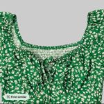 NWOT Green Floral Milkmaid Dress Photo 10
