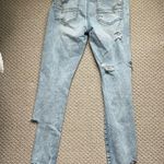 American Eagle Destroyed Distressed Light Wash Denim Skinny Cropped Ankle Jean 4 Photo 3