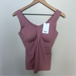 Knix NWT Evolution Tank in Sweet Fig Pink Mauve Shaping Tank Built in Bra Large Tan Photo 2