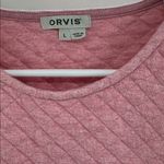 Orvis  Pink Quilted pullover sweatshirt top casual outdoor winter L fall Photo 4