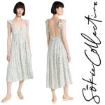 NWT Sokie Collective The Summer Flutter green pink floral midi Dress Size Small Photo 1