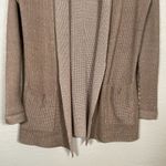 margaret o'leary Women S Beige Knit Cardigan Sweater Open Drape Front Long Sleeve Photo 1