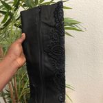 Gianni Bini Black Leather Riding knee high Whimsygoth grunge Boots Embroidered Design-Size 6M Excellent condition. Photo 1