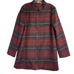 Stoosh Lined Plaid Band Collar Full Zip Light-Weight Jacket- Women's Size Large Photo 0