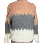 None Chic Chevron Turtleneck Sweater Photo 0