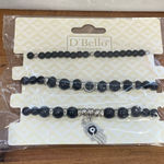 D'Bello Accessories Evil Eye Charm Good Luck Protection Black Beaded Bracelet Photo 0