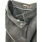 J. McLaughlin  Black Suede Pants Size 8 Pockets Button‎ Clasp Classic Office Photo 5