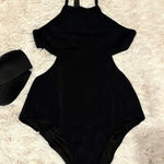 Victoria's Secret  | Black One Piece Swimsuit Cheekie Size L | Net W Neon Accent Photo 0