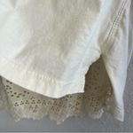Anthropologie TINY Elevated Tee T-Shirt Eyelet Lace Cream Neutral Small Photo 3
