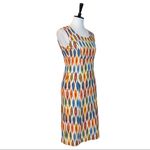 The Territory Ahead Women's Cream Orange Classic iKat Sheath Dress Size 4 Photo 1