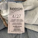 Kensie SZ 4/27 Ultimate High-Rise Skinny Crop Jeans Distressed Frayed Hem Light Photo 7