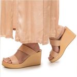 Loeffler Randall Sandals Mason Wood Wedge Slide Natural Nude Tan Women’s Size 7M Photo 14