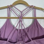 Zyia  Active Women M Lilac Lavender Purple Floral Double Strap Sports Bra Padded Photo 5