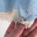 Janice Gauzy Fringe Coverup Elephant Motif One Size Large‎ XL medium Swim Blue Photo 3