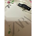 ZARA NEW White Silk Satin Floral Sleeveless Bustier Slit Cami Midi Slip Dress S Photo 4