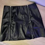 SheIn Leather Zip Skirt Photo 2