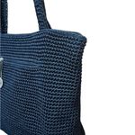 The Sak  Medium Crochet Handbag Black Double Handle Bag with Coin Purse & Mirror Photo 4