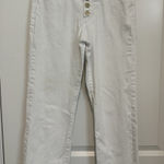 Lilly Pulitzer  White Denim Jeans 6 Button‎ Fly Gold Logo Straight Leg Photo 0