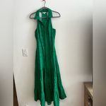 Studio F Green Eyelet Halter Maxi Dress Size 10 Photo 6