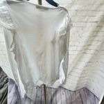 joe's jeans  White Eyelet Ruffle Sleeve Top size Medium Photo 7