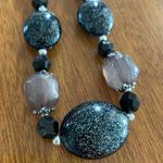 Black Beaded Shimmer Short Necklace Photo 4