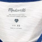 Madewell Whisper Cotton Rib-Crewneck Ringer White/Navy Tee Photo 3