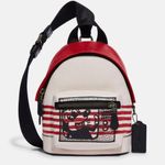 Coach Authentic  Pebbled leather L.Edition Mickey Mouse small backpack/Crossbody Photo 1