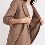 Madewell NWOT  Drapeweave Caldwell Double-Breasted Blazer Castle Rock Size Medium Photo 0