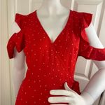 She & Sky Ruffle Dress Burgundy Maroon Dark Red Size L. B15 Photo 5