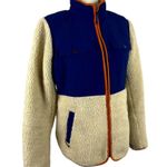 Duluth Women's Sherpa Blue Cream Colorblock Full Zip Jacket Medium Item 85806 Photo 1