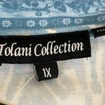 Tolani  Collection Karma Blue Aztec Shawl Photo 7