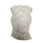 ZARA Womens Tank Top Beige Ruched Shirt Size M Casual Party Going Out Photo 1