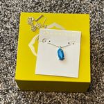 Kendra Scott  new blue stone gold chain necklace Photo 0