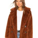 Badgley Mischka NWT  Brand Rollande Faux Fur Coat COLOR: COGNAC Photo 0