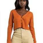 Urban Outfitters  Size XS Burnt Orange Cropped Cardigan Sweater. Photo 0