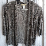 Aqua Blues PLus Size 2X XX Zebra Animal Print Sheer Open Front Cardigan Lightweight Jacket STretch Layers Photo 0