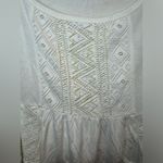 Free People ‎ Women’s White Embroidered Beaded Blouse T-shirt Size XS Photo 1