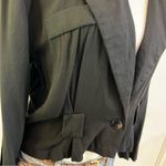 Vintage Connection Cropped Black Jacket 90s Minimalist Blazer Paris NY LA M Size M Photo 6