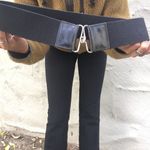 Banana Republic stretch belt, stretchy belt, navy blue belt Photo 5