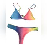 SheIn  Multicolor Gradient Bikini BRAND NEW Size M Photo 2