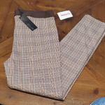 Stoosh  Women's Brown Plaid Leggings Photo 0