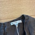 James Perse NWT  Women’s Gathered Linen Top Dark Gray Sleeveless Size 0/XS Photo 3