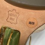 BCBG Satin and Gem Stiletto Heels in Gold Size 9 B Photo 5