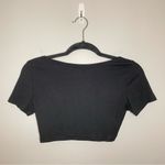 SheIn SXY Twist Front Rib-Knit Crop Top, Black, Size S, NWOT Photo 6