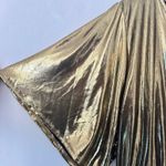 Torrid Top Liquid Shine Peplum Blouse Sz 18/20 Gold Metallic Party New Photo 3