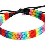 Pride Bracelet, LGBTQ+, Rainbow,‎ Unisex, Braided, Woven, Adjustable, New Red Photo 0