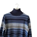 Carolyn Taylor Essential Stripes Blue White Cotton Long Sleeves Cozy Warm S Photo 2