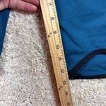 Fabletics  Blue Black Athletic Leggings Capri Cropped Zip Pocket Womens Size S Photo 9